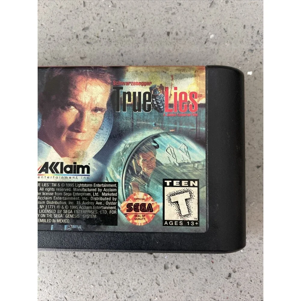 True Lies (Sega Genesis) Authentic Cartridge Video game Vintage